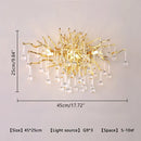 GobekUsa Crystal Tree Branch Chandelier: Luxury LED Pendant Light for Elegant Living Spaces