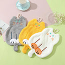 GobekUsa Coral Plush Cat Microfiber Hand Towel: Cute Quick-Drying Kitchen Bathroom Accessory