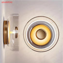 GobekUsa Glass Bowl LED Wall Sconce for Modern Nordic Indoor Decor