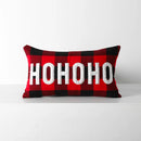 GobekUsa Christmas Plaid Cushion Cover in Red Black Check for Home Sofa Bed
