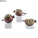 GobekUsa Golden Pomegranate Sculpture Desk Decoration