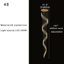 GobekUsa Crystal Chandelier for Two-storey Foyer & Circular Stairwell