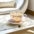 GobekUsa Ceramic Afternoon Tea Set with Spoon - Elegant Tea Cup, Saucer, and Mug Combo