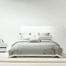 GobekUsa Eucalyptus Lyocell Soft Silky Cool Bedding Set with Leaves Embroidery
