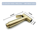 GobekUsa Gold Bidet Faucet Handheld Sprayer Single Cold Water Tap Hygienic Toilet Shower