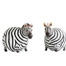GobekUsa Cute Fat Zebra Resin Animal Figurine Sculpture Desktop Art Decoration