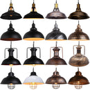 Vintage Black Metal Dome Pendant Light
