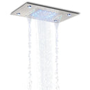 GobekUsa LED Rain Waterfall Shower Head with Remote Control and Color-changing LED - 50*35CM Square