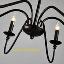 GobekUsa American Iron Chandelier Light for Living Room Kitchen Bedroom Study Candle Lighting