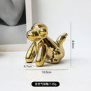 GobekUsa Golden Monkey Dog Rabbit Ceramic Balloon Animals Desk Ornament
