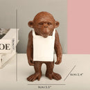 GobekUsa Gorilla Sculpture Resin Figure Monkey Statue Home Decor Living Room Figurine Craft