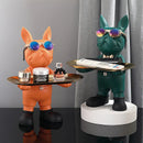 GobekUsa French Bulldog Sculpture: Abstract Figurine & Key Holder Ornament