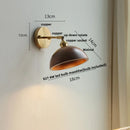 GobekUsa LED Walnut Wood Wall Sconce with Pull Chain Switch