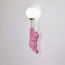 GobekUsa Blue Bear 3D Moon Wall Lamp for Children's Bedroom Interior Lighting