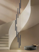 GobekUsa LED Chandelier Stairs Pendant Ceiling Lamp for Hotel Lobby Decor