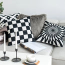 GobekUsa Black White Embroidered Cushion Cover 45x45cm Sofa Bed Chair Home Decor