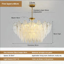 GobekUsa Cream Wind Feather Pearl Crystal Chandelier for Luxury Living Room and Bedroom