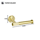 GobekUsa Brushed Gold Bathroom Set: Towel Bar, Toilet Paper Holder, Hook - Wall Mount Kit