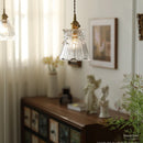 GobekUsa Clear Glass Copper Pendant Lights Adjustable Modern Wire Nordic Vanity Light