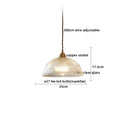 GobekUsa Japanese Style LED Pendant Lamp Copper Glass Hanging Light Fixtures