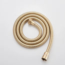 GobekUsa High Pressure PVC Shower Hose with Handheld Head - Silver & Golden Smooth Design