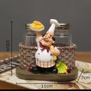 GobekUsa Bearded Chef Resin Figure Sculpture Modern Kitchen Desk Decor Ornaments