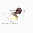 GobekUsa Iron Rotate LED Wall Light Sconce Yellow Travertine: Modern Nordic Bedroom Lamp