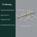GobekUsa Gold Branch LED Chandelier for Duplex Villa Staircase - Modern Indoor Lighting