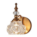 GobekUsa Gold Crystal Wall Lamp: Luxury LED Indoor Light for Living Room, Bedroom, and Bathroom