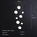 GobekUsa Gregg Glass Pendant Light, Modern LED Hanging Lamp for Dining Kitchen Loft