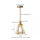 GobekUsa Glass LED Hanging Lamp | Minimalist Copper Pendant Light