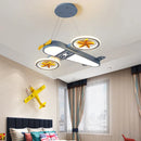 GobekUsa Kids Airplane Ceiling Lights Remote Control Dimmable LED Chandelier