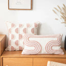 GobekUsa Cotton Loop Tufted Ivory Cushion Cover for Home Decoration