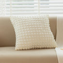 GobekUsa Cream Style Elastic Puff Plaid Cushion Cover 45*45CM Home Decor
