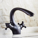 GobekUsa Gold Bathroom Sink Faucet with 2 Handles - Luxury Basin Mixer Tap