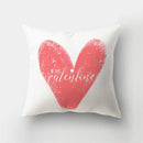 GobekUsa Love Heart Print Pillow Covers 45x45cm Home Decor Sofa Cushion Case