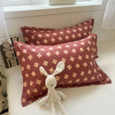 GobekUsa Korean Floral Cotton Pillowcase 40x60cm, 48x74cm, 50x80cm, Home Cushion Cover