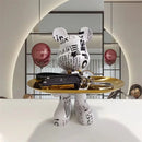 GobekUsa Graffiti Bear Statue Ornament for Modern Home Decor