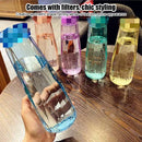 GobekUsa Diamond Water Bottle: 500ml Sport Travel Drink Cup, Leakproof & Portable