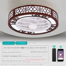 GobekUsa Integrated Invisible Ceiling Fan Lamp Chandelier for Living Room, Dining Room, Bedroom