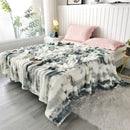 GobekUsa Cozy Gradient Bubble Fleece Throw Blanket, Plush All-Season Nap Blanket
