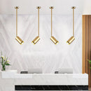 GobekUsa Gold Long Arm Ceiling Pendant with Rotating LED Spotlights