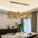 GobekUsa Leaf Sequin Ceiling Chandelier for Modern Living Room, Restaurant, Bar, or Dining Table