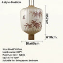GobekUsa Bamboo Lantern Pendant: Handmade Fabric Shade for Elegant Hotel and Restaurant Lighting