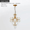 GobekUsa Iron Crystal Chandelier: Modern Luxury Industrial Style for Home Living/Dining Room