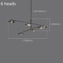 GobekUsa Lotus Leaf Glass Iron Chandelier for Bedroom Living Room Hall Lighting