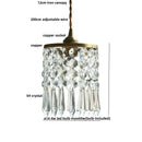 GobekUsa Crystal Brass LED Pendant Light: Modern Nordic Style, Adjustable Wire, E14 Fixture