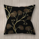 45x45cm Golden Leaves Pillow Cases by GobekUsa - Nordic Ins Black Sofa Decor