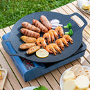 GobekUsa Korean BBQ Grill Pan: Round Non-Stick Outdoor Frying Pan for Camping & Travel