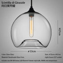 Handmade Glass Nordic Pendant Light With Chrome Finish